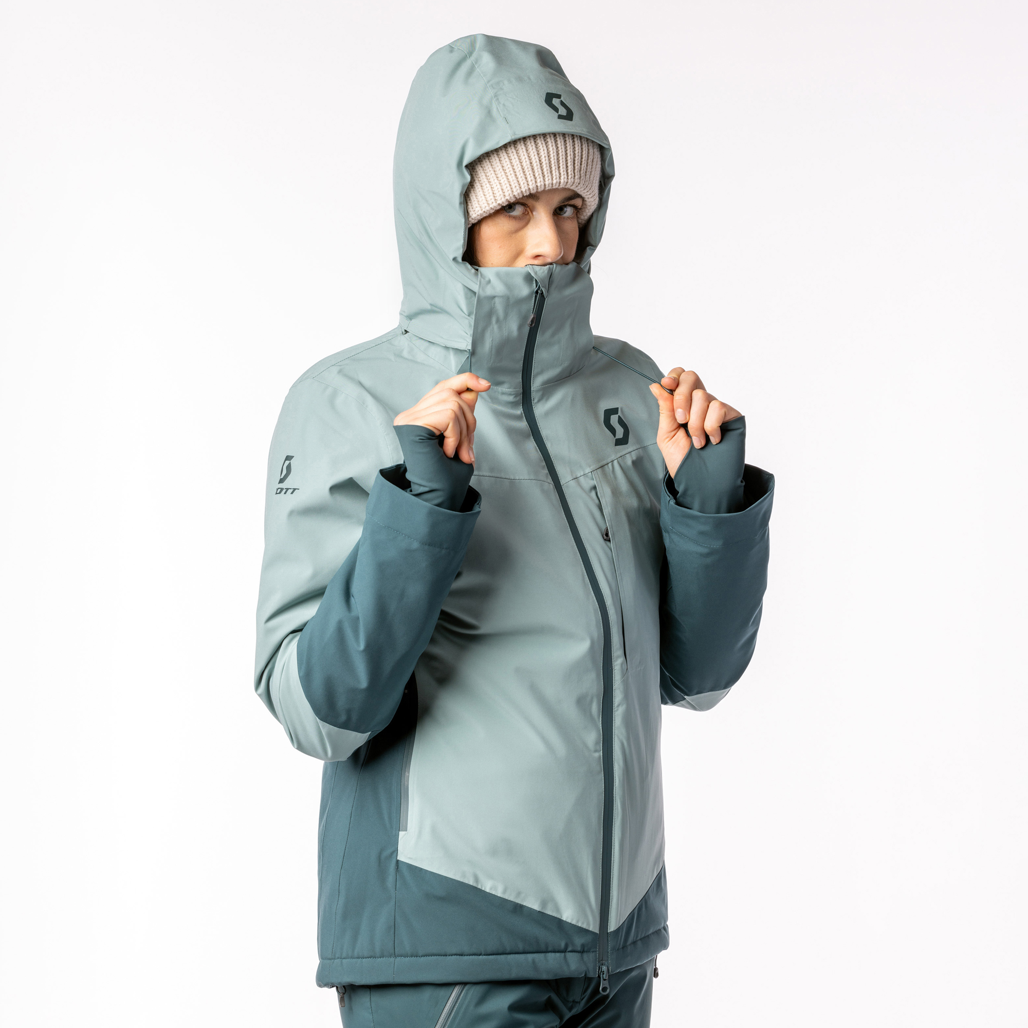 Scott Jacket W's Ultimate Dryo 10 Aruba green Women's ski jackets :  Snowleader