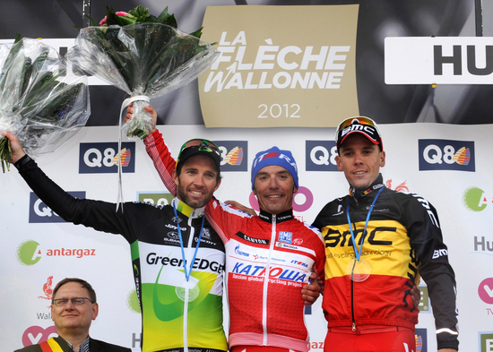 Michael Albasini finishes 2nd at Flèche Wallone 2012