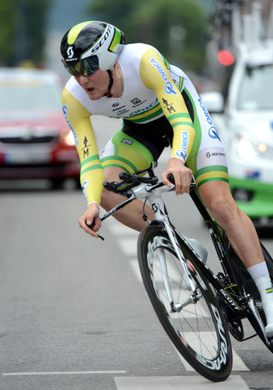Luke Durbridge on the way to his biggest victory Luke Durbridge on the way to his biggest victory