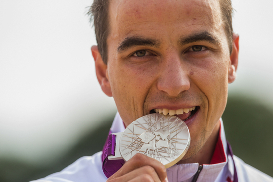 Nino with his silver medal