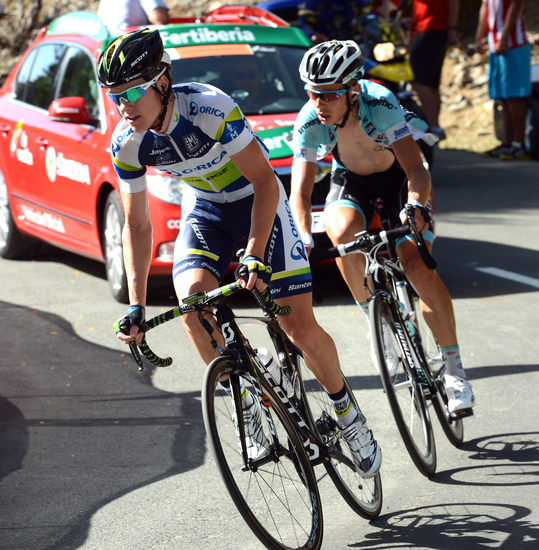 Simon Clarke on the way to win Simon Clarke on the way to win