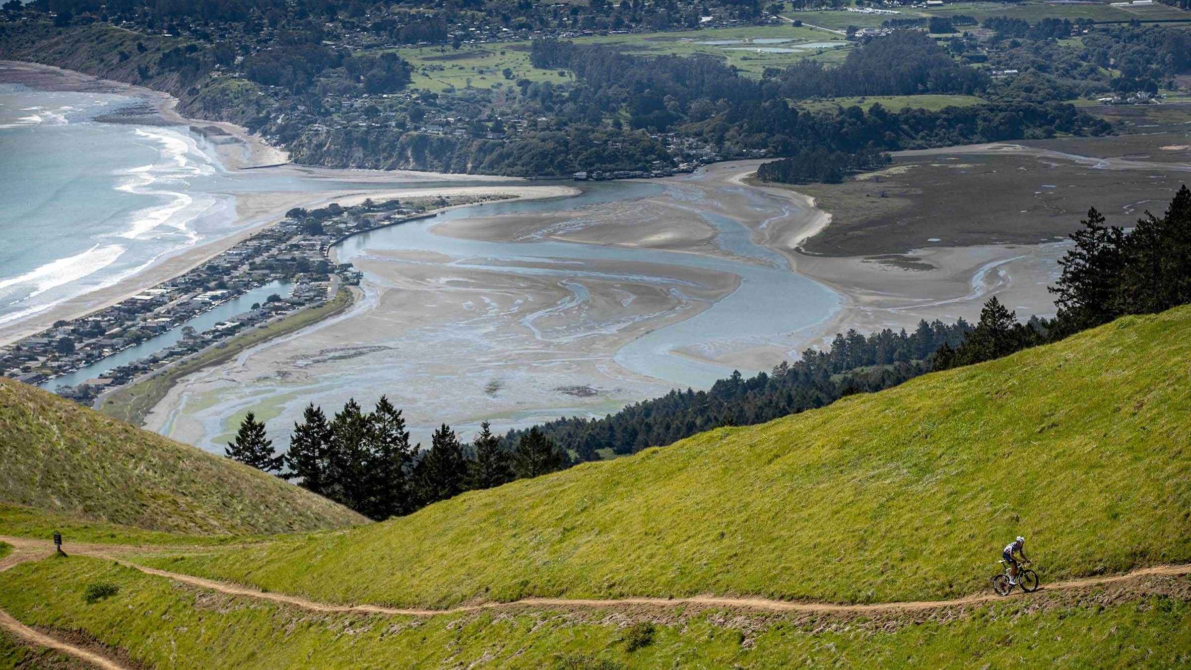 Brennan Wertz riding a beautiful trail in his hometown of Mill Valley, CA