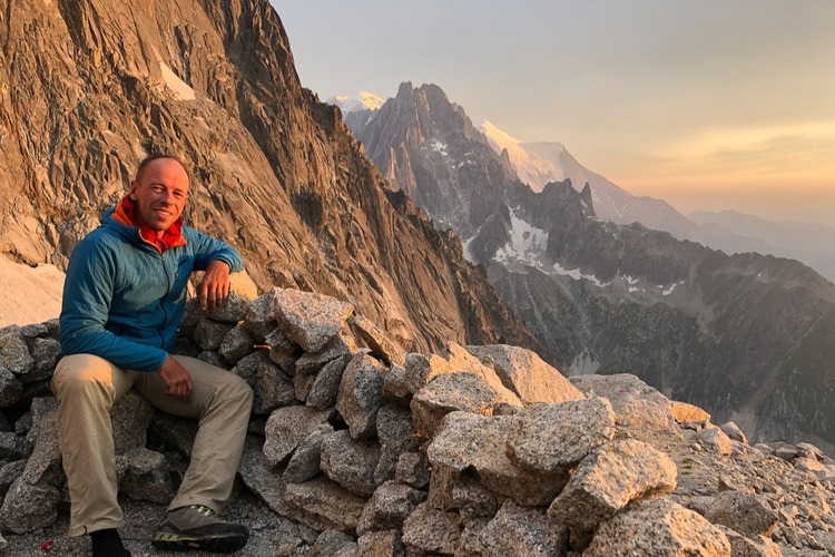 Harald and the sunset behind