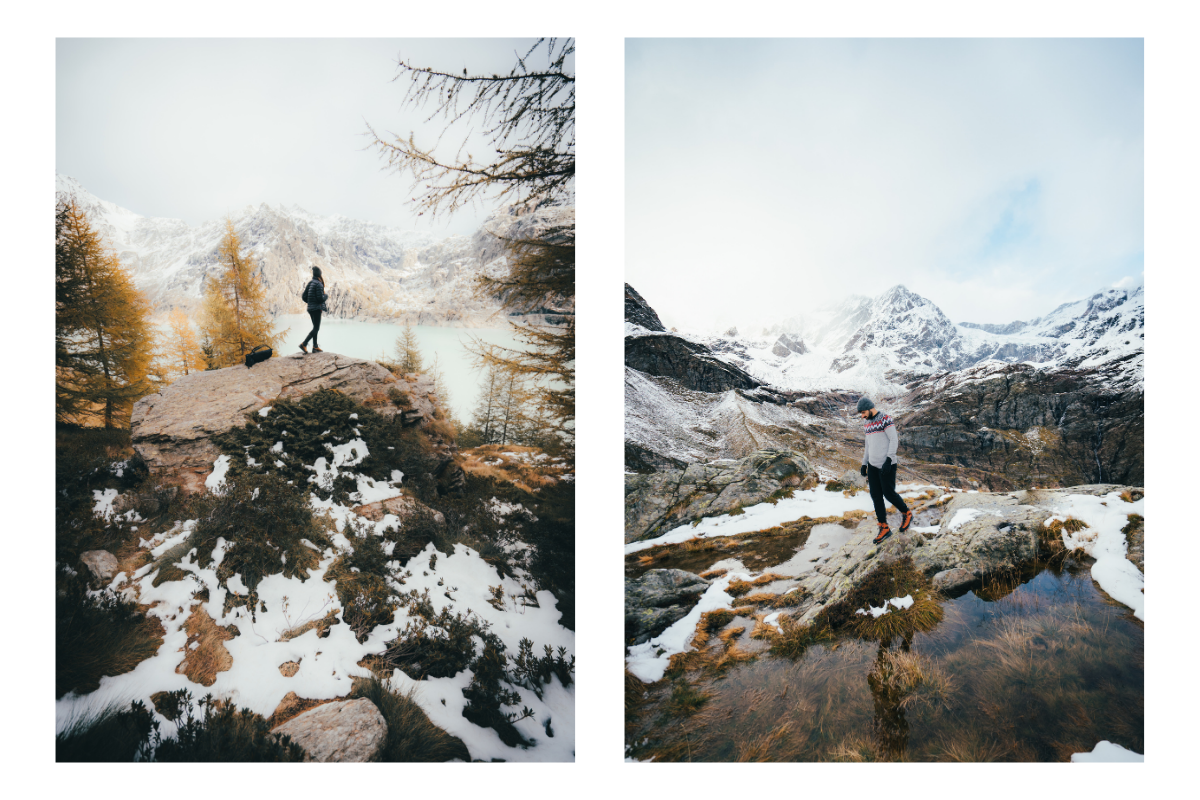 Snow covered mountain in Valtellina