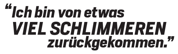 Ich bin von etwas viel Schlimmeren zurückgekommen Justin Barcia