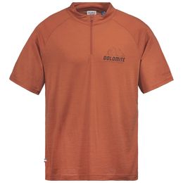 T-shirt zippé à manches courtes pour homme DOLOMITE Cristallo Merino