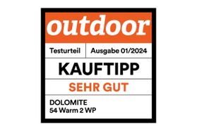 54 warm 2 wp a été sélectionnée comme l'une des meilleures bottes d'hiver par Outdoor-Magazin 