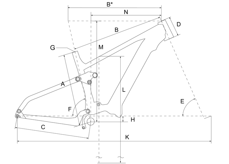 Geometry of Bergamont E-Trailster 150 Elite