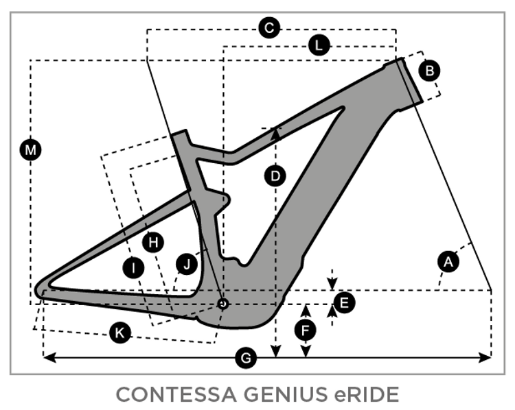 Geometry of SCOTT Contessa Genius eRIDE 910 Bike