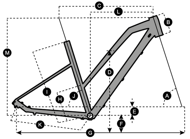 Geometry of SCOTT Sub Cross 30 Lady Bike