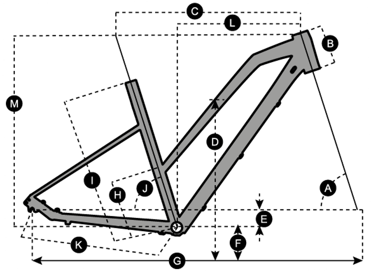 Geometry of SCOTT Sub Cross 10 Lady Bike