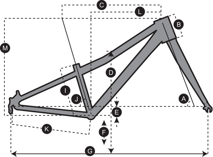 Geometry of SCOTT Contessa 20 rigid Bike