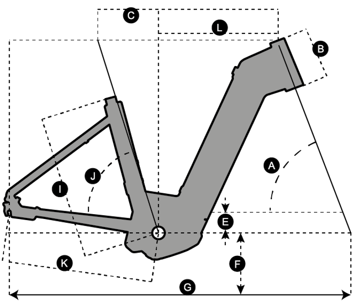 Geometry of Bicicletta SCOTT Sub Active eRIDE 10 Unisex