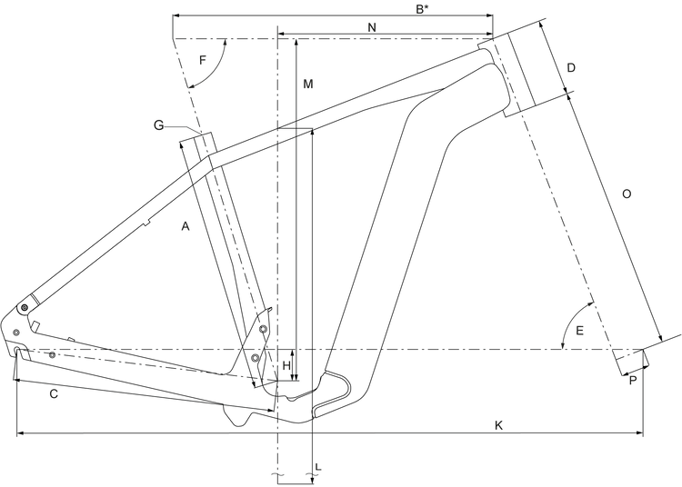 Geometry of Bergamont E-Horizon Sport 6 Gent silver
