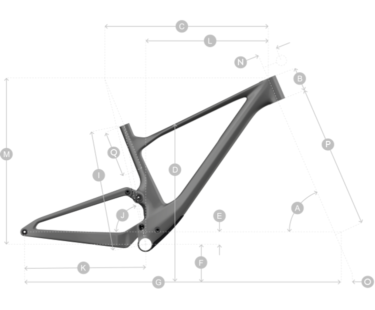 Geometry of SCOTT Spark 970 silver Bike