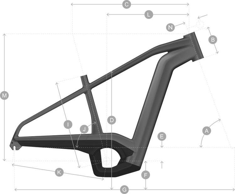 Zum Zoomen klicken Geometry of SCOTT Sub Sport eRIDE 10 Bike Herren