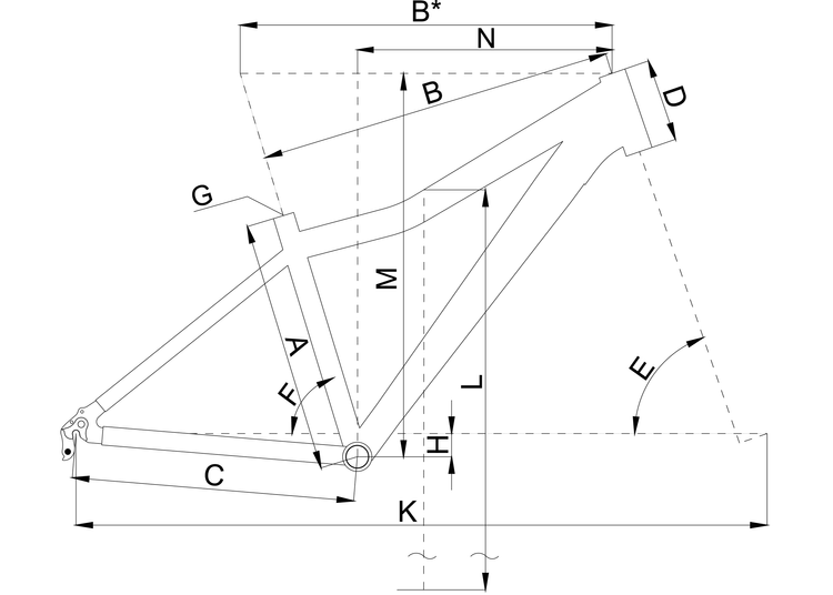 Geometry of Bergamont Bergamonster 20 Plus yellow