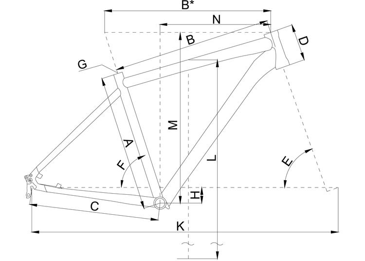 Geometry of Bergamont Horizon 6 Gent anthracite