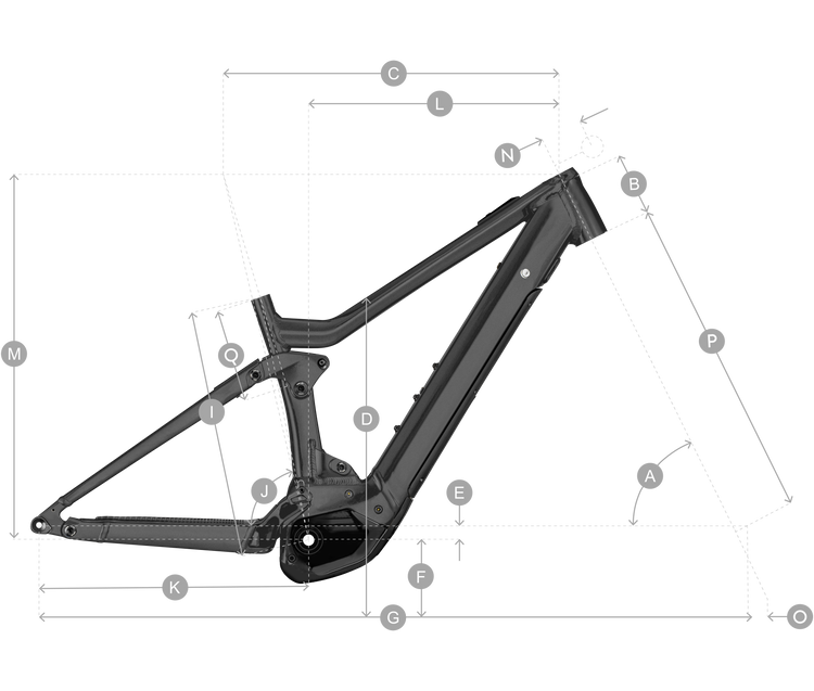 Zum Zoomen klicken Geometry of SCOTT Contessa Strike eRIDE 920 Purple Bike