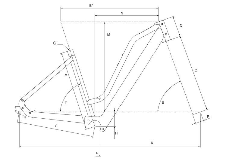 Geometry of Bergamont E-Vitess Expert Amsterdam
