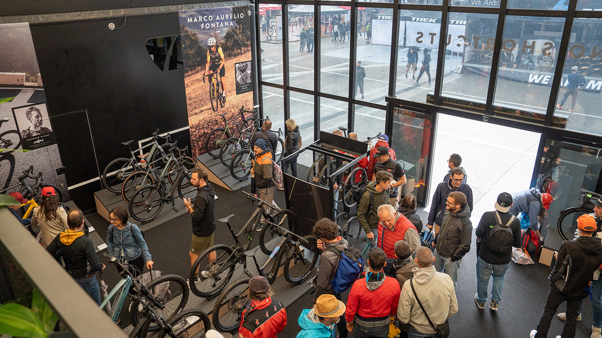People gathering for a SCOTT bike event