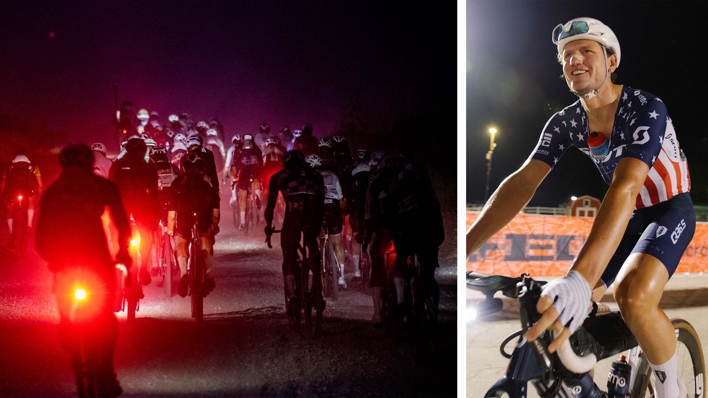 SCOTT athletes Cam Jones and Brennan Wertz ready for the dawn rollout at the 2025 Gravel Worlds in Nebreska