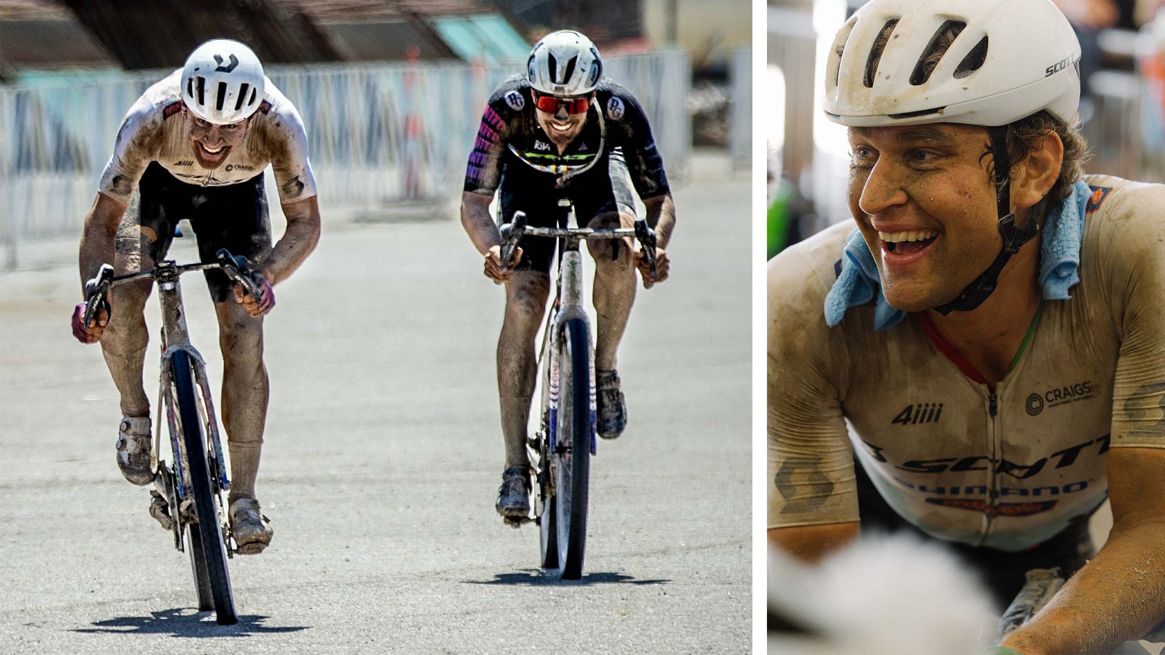With 100 meters to go, Cam Jones launches his sprint and secured third place on the podium at the 2025 Gravel Wrolds in Nebraska