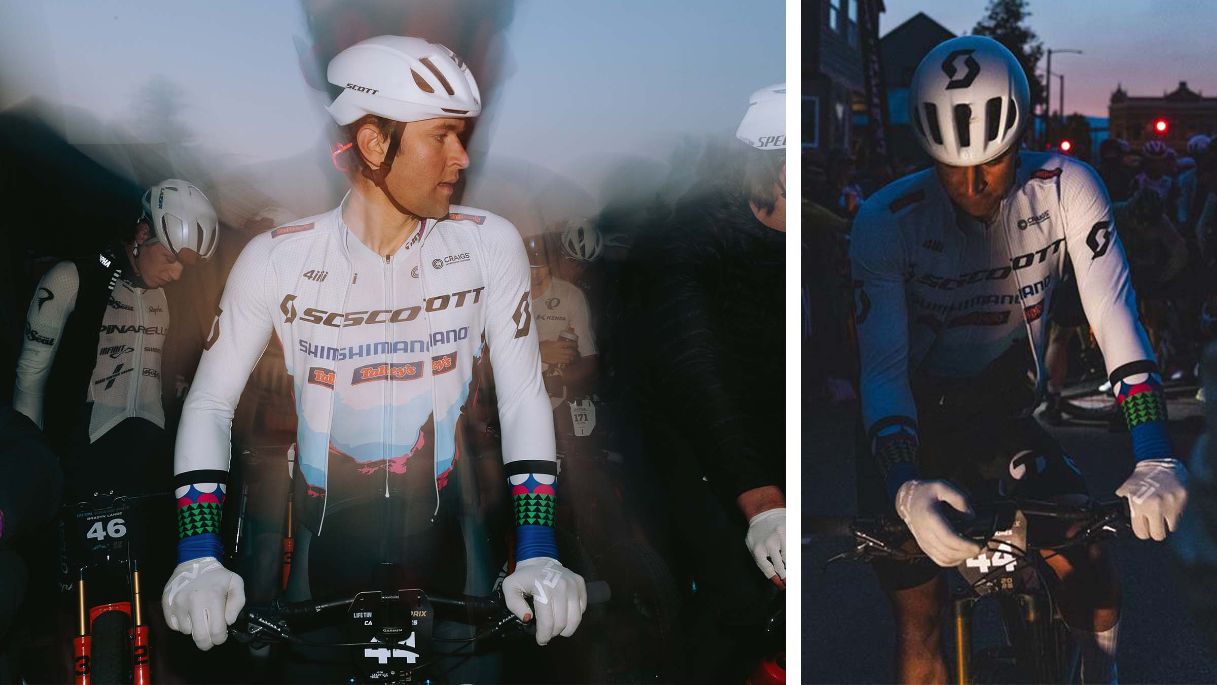 Cam Jones in the early morning light on the start line at the 2025 Leadville 100