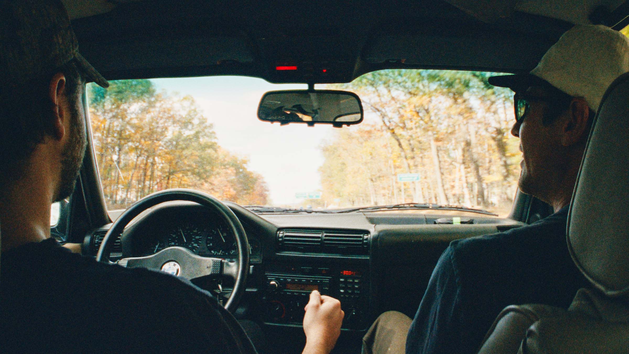 Drew Boxold, Tanner Stephens, and Wiley Kaupas on the road to Thunder Mountain bike park