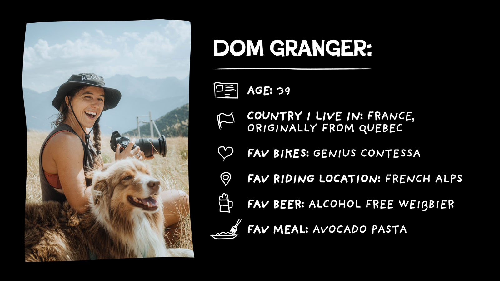 Presentation of Dom Granger with some random facts about her